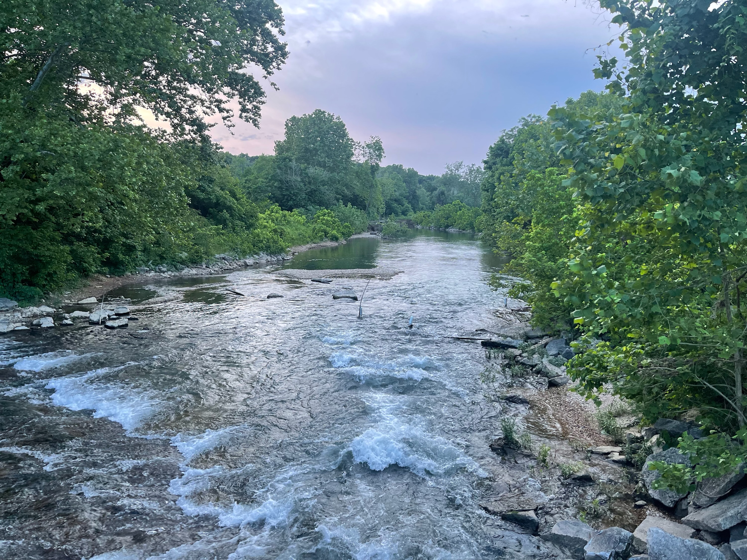 A scenic view of Little Sugar Creek